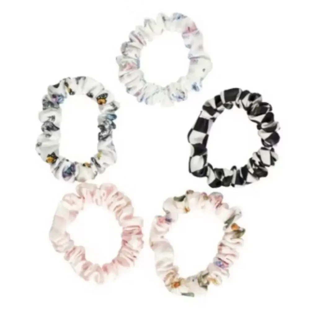MacKenzie Childs x Goody Satin Scrunchies Hair Ties 5 Count NWT - Picture 2 of 3